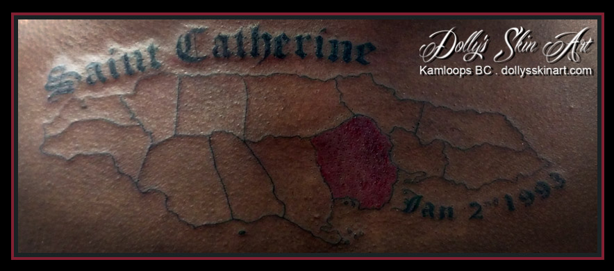 jamaica saint catherine colour tattoo