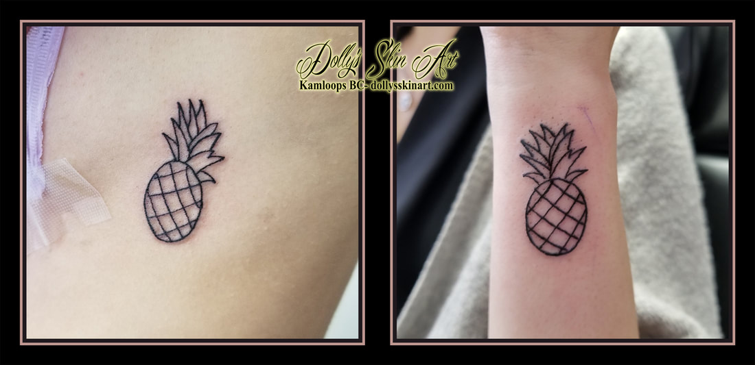 Brooke and Katie's little pineapples - Dolly's Skin Art Tattoo Kamloops BC