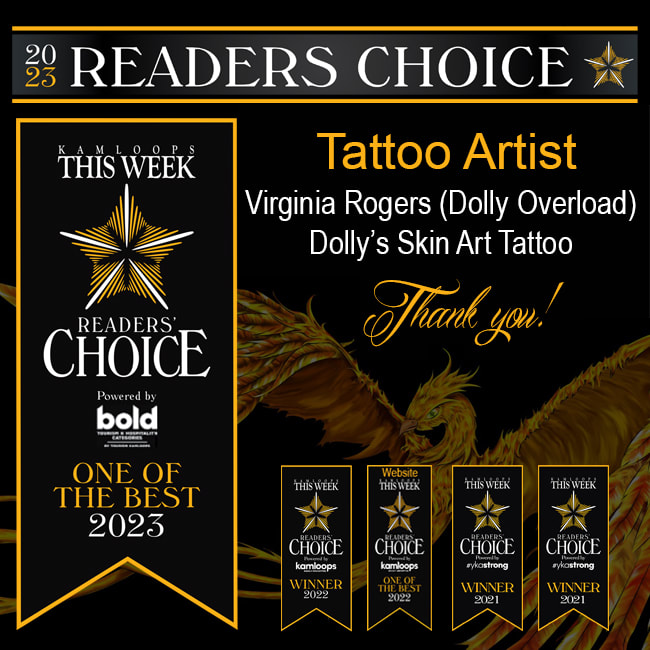 kamloops this week reader's choice 2023 winner tattoo artist 2022 winner tattoo artist website 2021 tattoo studio artist dolly's skin art