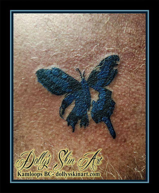 butterfly tattoo chest blue tattoo kamloops dolly's skin art