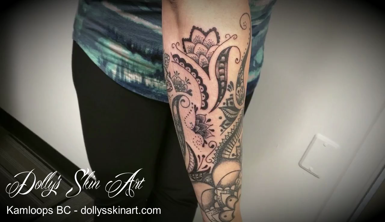 Jennifer's Mandala Inspired Half Sleeve Tattoo Final Session