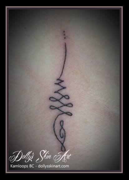 Patricia got a unalome which is very meaningful to her - Dolly's Skin Art  Tattoo Kamloops BC