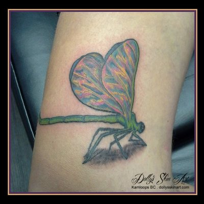 colour dragonfly tattoo