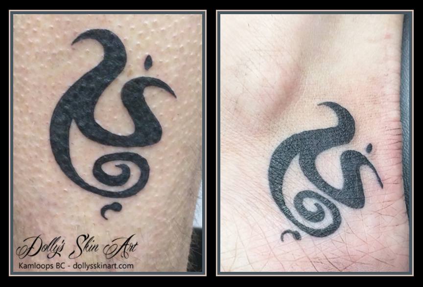 small black matching celtic symbol strength anniversary tattoo kamloops dollys skin art