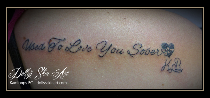 used to love you sober song lyric font lettering tattoo