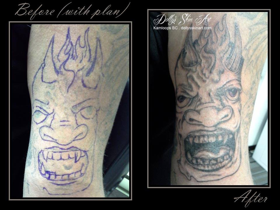 demon drawing rejuvenation tattoo