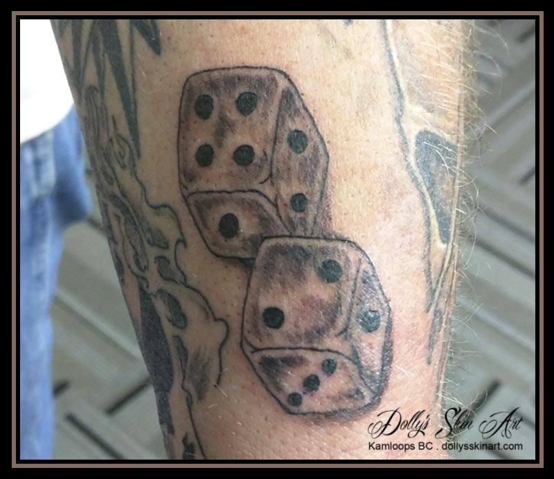 black dice tattoo