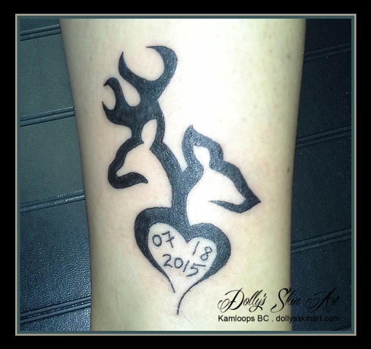 deer doe black tattoo