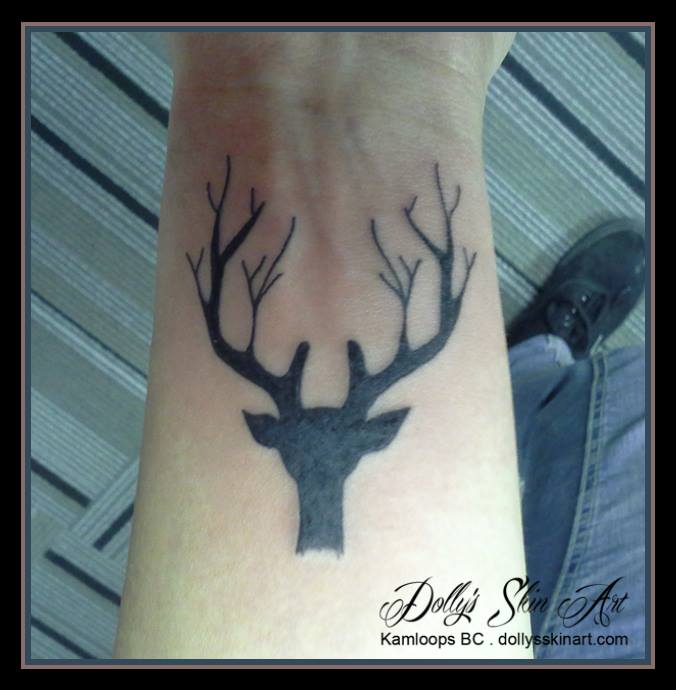 branch buck black tattoo wrist