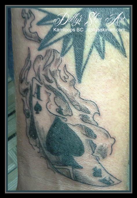 ace of spades burn tattoo