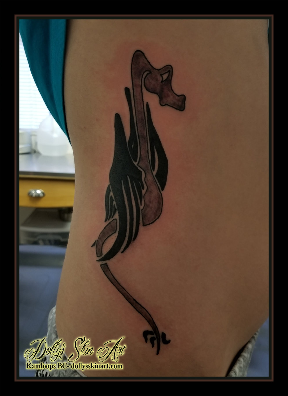 dragon tattoo black and grey shading family side ribs tattoo kamloops dollys skin art