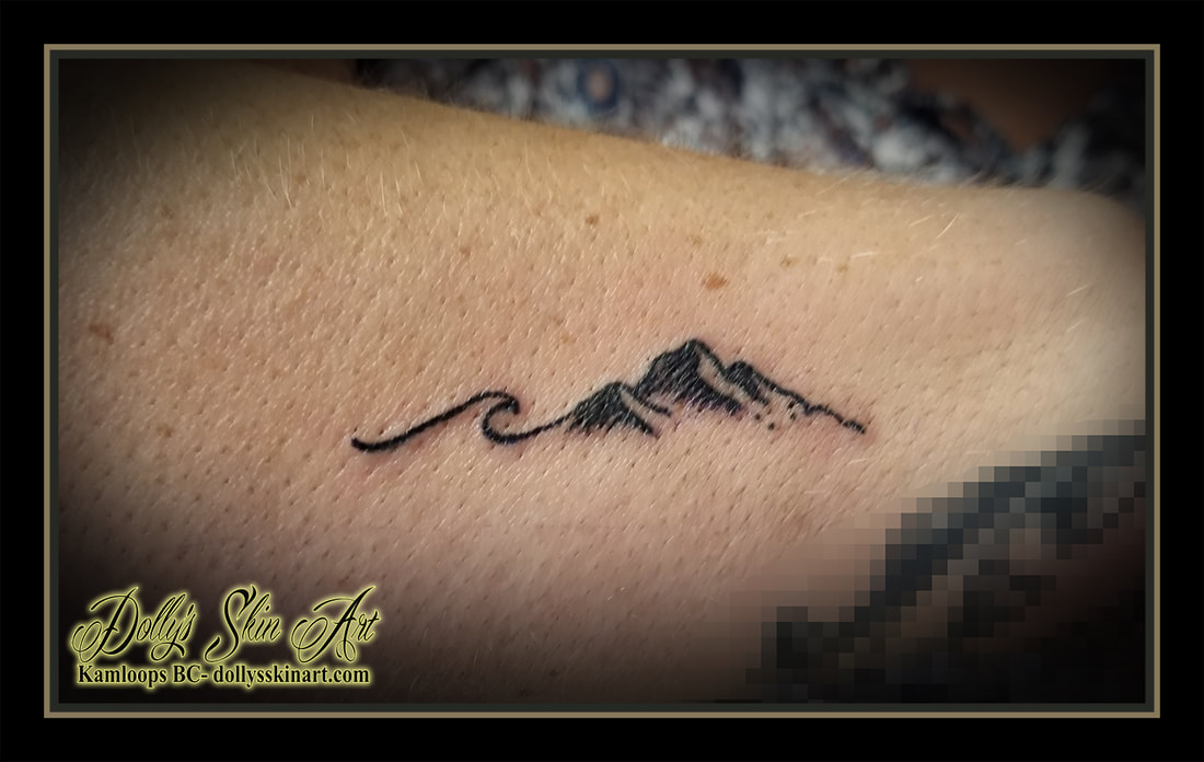 mountain wave tattoo water climb black forearm small shading tattoo kamloops dolly's skin art