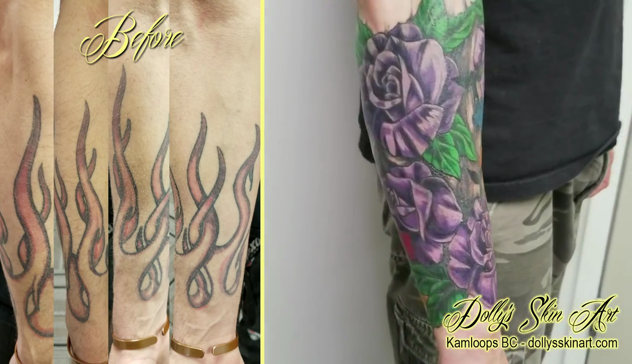 Chad's Colour Floral Half Sleeve Cover Up