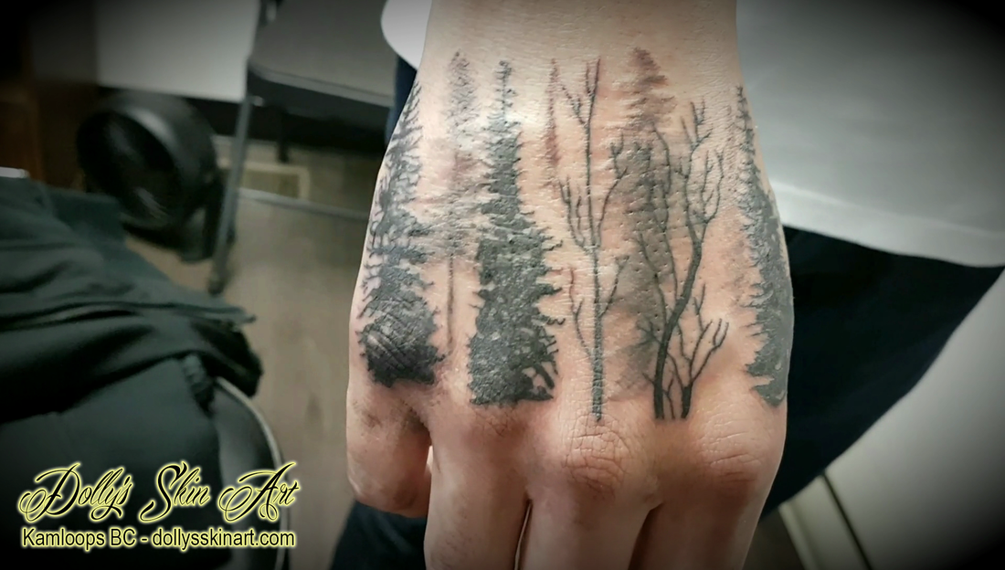 Dwight's Forest Trees Tattoo