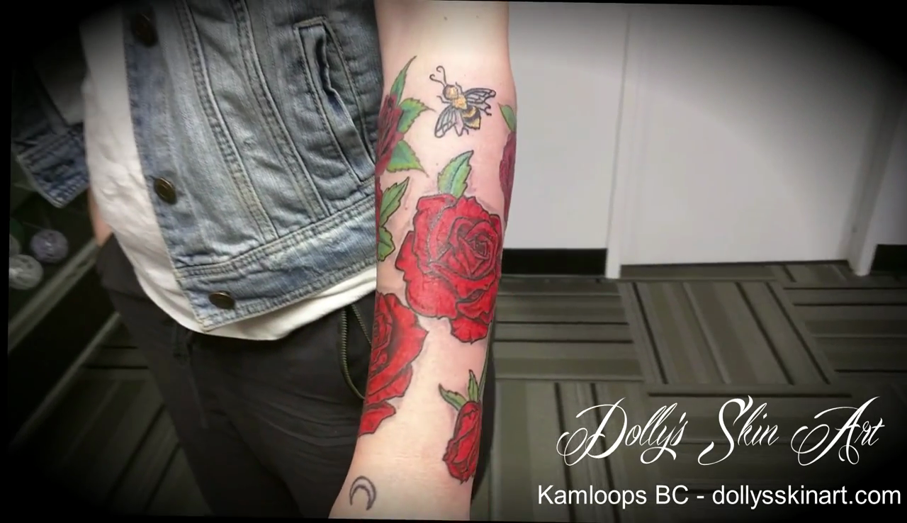 Laura's Rose Tattoo Coverup Half Sleeve